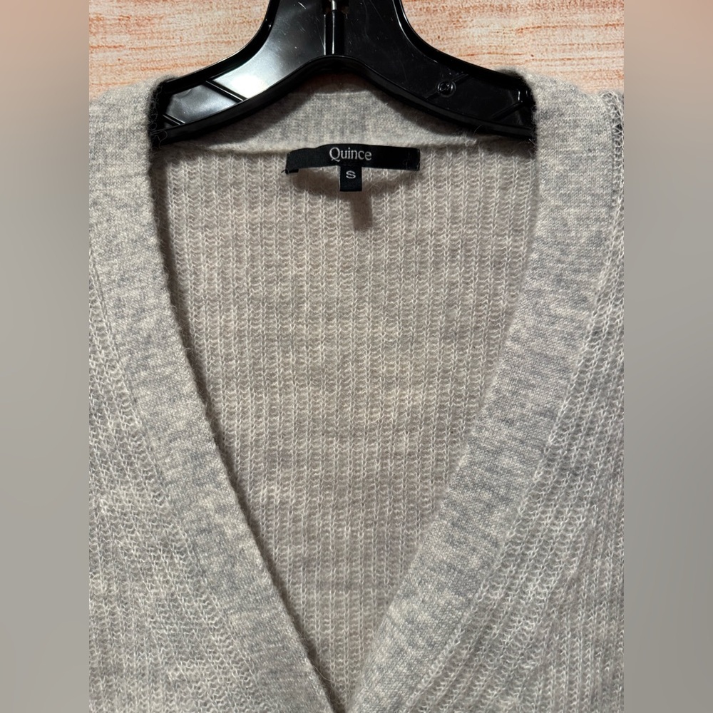 Quince Light Gray Button-Up Cardigan - Picture 3 of 3
